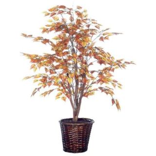 New Artificial Tree   4 Silk Golden Birch in Fall Colors w/ Real 
