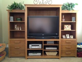 Custom Mission Arts and Crafts Styled Entertainment Center in 