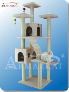 Armarkat B7701 Ivory Pet Furniture Tower cat tree condo 12 level