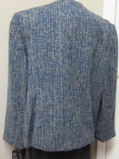 Kasper Womens 2 Piece Skirt Suit Blue Gray Black $280