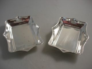 FINE PAIR OF ASPREY LONDON SOLID SILVER SMALL TRAYS   TRINKET COUNTER 