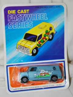   Diecast Fastwheel Series 1970s Van Blue Aspin New on Card