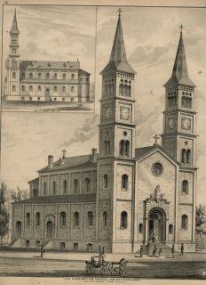 Assumption Catholic Church in St Paul Minnesota Authentic 1874 View 