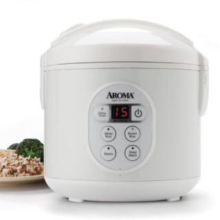 Aroma Arc 914D 8 Cup Cooked Digital Rice Cooker and Food Steamer 