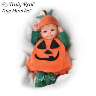 Ashton Drake Tiny Miracles PunKin So Truly Real Halloween Realistic 