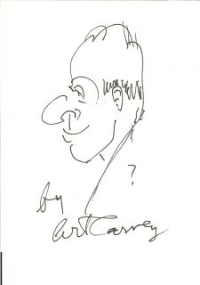 Signed Art Carney Original Drawing The Honeymooners