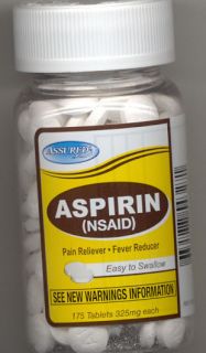 New Asprin 175 Tablets 325mg Each Pain Reliever Fast Shipping USA 