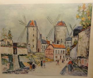 Maurice Utrillo Windmills of Montmartre Print 8 x 10