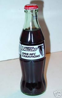 Atlanta Falcons 1998 NFC Champions Football Coke Bottle