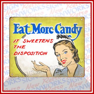 Candy Store Display Sign Vintage Retro 50s 40s Plaque