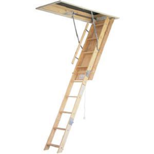 Werner WH3010 Wooden Attic Ladders 10x30x54   350 Lb Rated