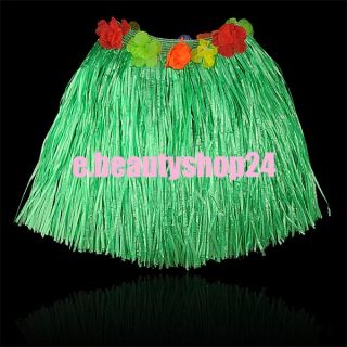 Adult Kids Hawaiian Artificial Grass Skirt Hula Luau Fancy Dress 40cm 
