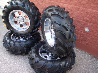 27 Mud Trax Wide Set ATV Tires for 14 Wheels 27x11 14 Full Complete 