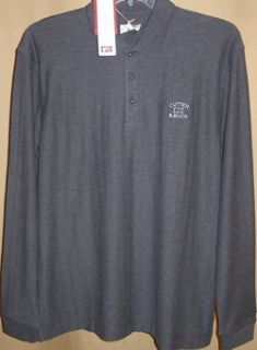   and Buck Tour Long Sleeve Atwell Polo LG Charcoal Heather