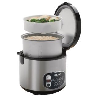 Aroma Arc 1010SB 20 Cup Digital Rice Cooker and Food Steamer New 