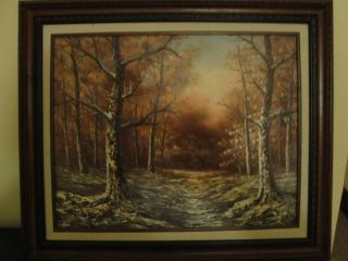 Vintage oil painting on canvas signed by Aronson