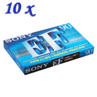 NEW 10X Sony C 90EFB BLANK AUDIO Cassette Tape Disc EF 90 min Normal 