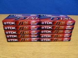 Lot of 10 TDK D120 Music Audio Cassette Tapes U32