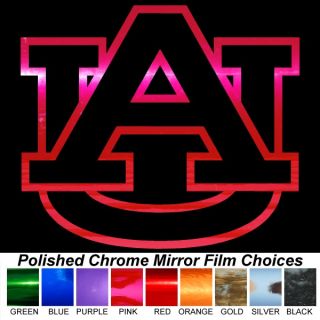 Auburn Tigers 4 Pink Chrome Auto Window Sticker Decals