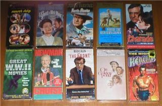   Lot of 10 VHS Movie Classics George Sanders Audrey Hepburn Etc