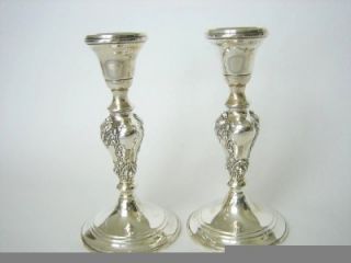 Arrowsmith RARE Sterling Silver 925 Candlesticks Weighted Stunning 