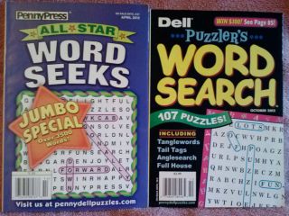 Dell PennyPress Word Search Word Seeks Puzzle Books 2012 Issues