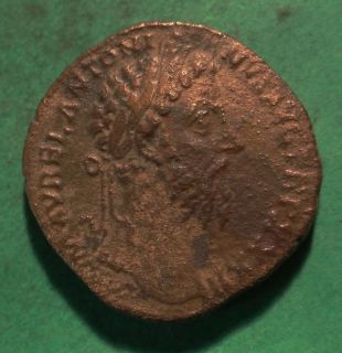    Imperial Sestertius Coin of Marcus Aurelius AEQUITAS 161 to 180 AD