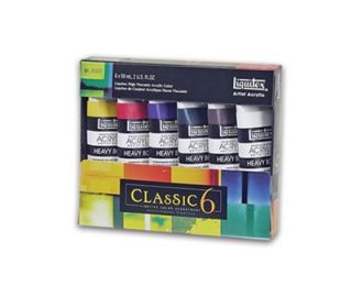 Liquitex Acrylic Classic 6 Color Assortment 6 x 2 oz Heavy Body 