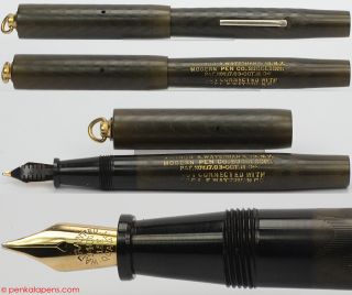 Arthur A Waterman Co Black Lever Filling Pen RARE 1910S