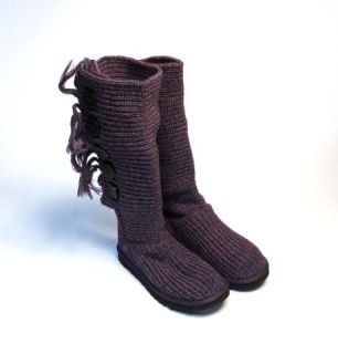 UGG Fringe Cardy Boots Blackberry Wine 9 New Authentic
