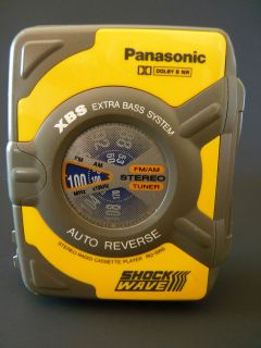   FM Radio Cassette Player Walkman Shock Wave RQ SW6 Auto Reverse
