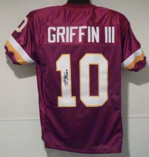   RG3 Autographed Signed Washington Redskins Red Size XL Jersey