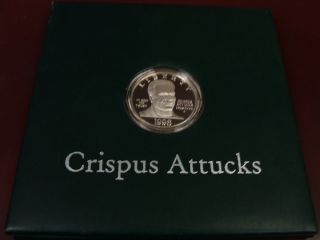 Crispus Attucks Black Revolutionary War Patriots Coin and Stamp Set 