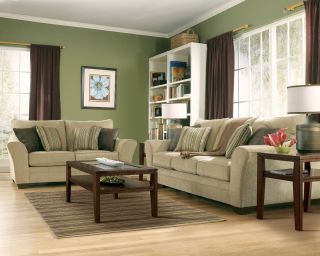 Ashley Furniture Lena Putty Living Room Set Sofa Loveseat 35401 35 38 