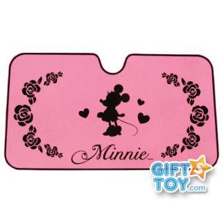 New Disney Minnie Mouse Front Car Windshield Sun Shade Pink