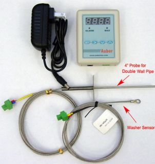 Digital Thermometer for Single Wall Stove Pipe Chimney
