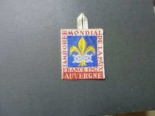 1947 World Jamboree Auvergne Patch