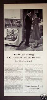 1956 Kitchen Aid Automatic Dishwasher Vintage Print Ad