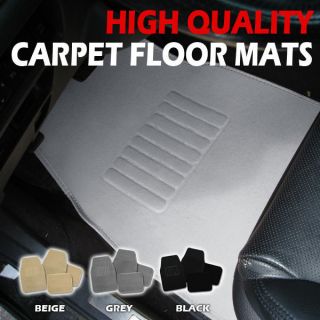 Full Set 4 Pcs Auto Interior Carpet Floor Mats Gray