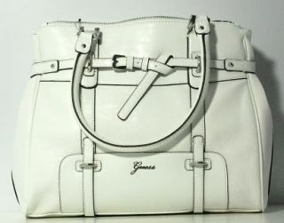 New Guess Avera Medium Satchel Handbag VY333406 White NWT