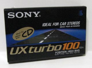 Sony UX Turbo 100 MIN Type II Blank Audio Cassette Tape NIP