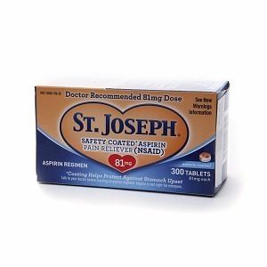 St Joseph Aspirin 81 MG Baby Aspirin Low Dose 300 Enteric Coated Tabs 