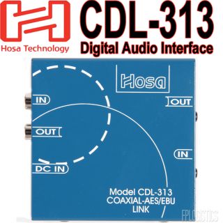 Hosa CDL 313 Digital Audio Interface S/PDIF Coax to AES/EBU NEW