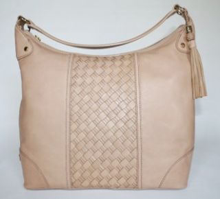 Cole Haan B33053 Avery Hobo Handbag Heritage Weave Strap Leather Maple 