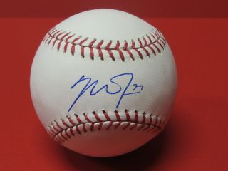 MIKE TROUT SIGNED AUTOGRAPH BASEBALL MLB AUTHENTICATED 181075 EK