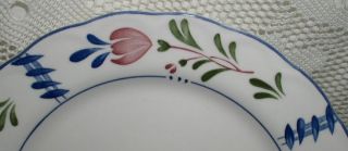 Nikko Provincial Designs Japan Avondale Bread Plate Red Blue EX Cond 