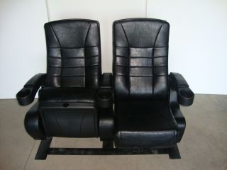 Theater Chairs Home Theatre Chair Movie Seats Cinema Black Leatherette 