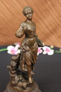 Auguste Moreau Enchanting Beauty Bronze Sculpture Figur