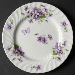 manufacturer aynsley pattern wild violets piece bread butter plate 