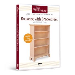 Bookcase with Bracket Feet DVD Fine Woodworking Router Bit Table Band 